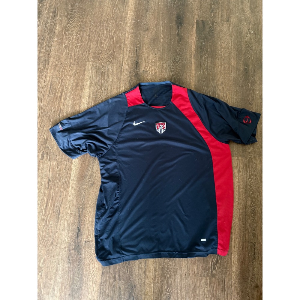 Nike Total 90 US Soccer Training Jersey Navy Red Men XL Dri-FIT USMNT Shirt